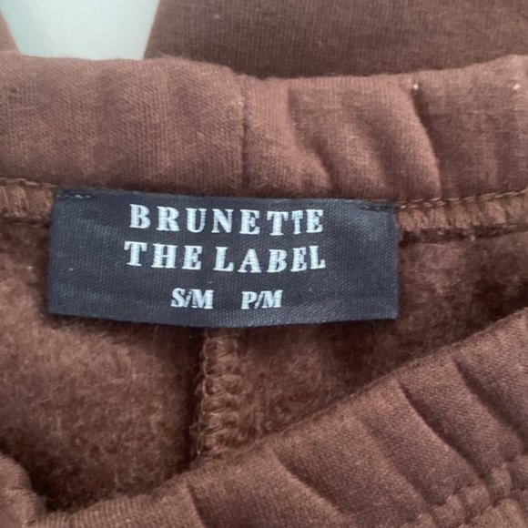 Brunette The Label “Redhead” Chocolate Brown The Label Crew Sweatpants Size S/M - Picture 7 of 9